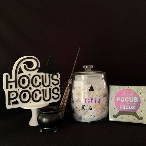 NWT”It’s Just a Bunch of HOCUS POCUS”Candy Jar Set - Picture 10 of 10